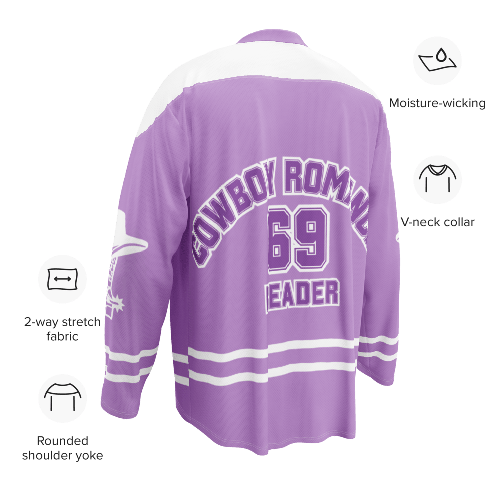 Image of Cowboy romance Recycled hockey fan jersey