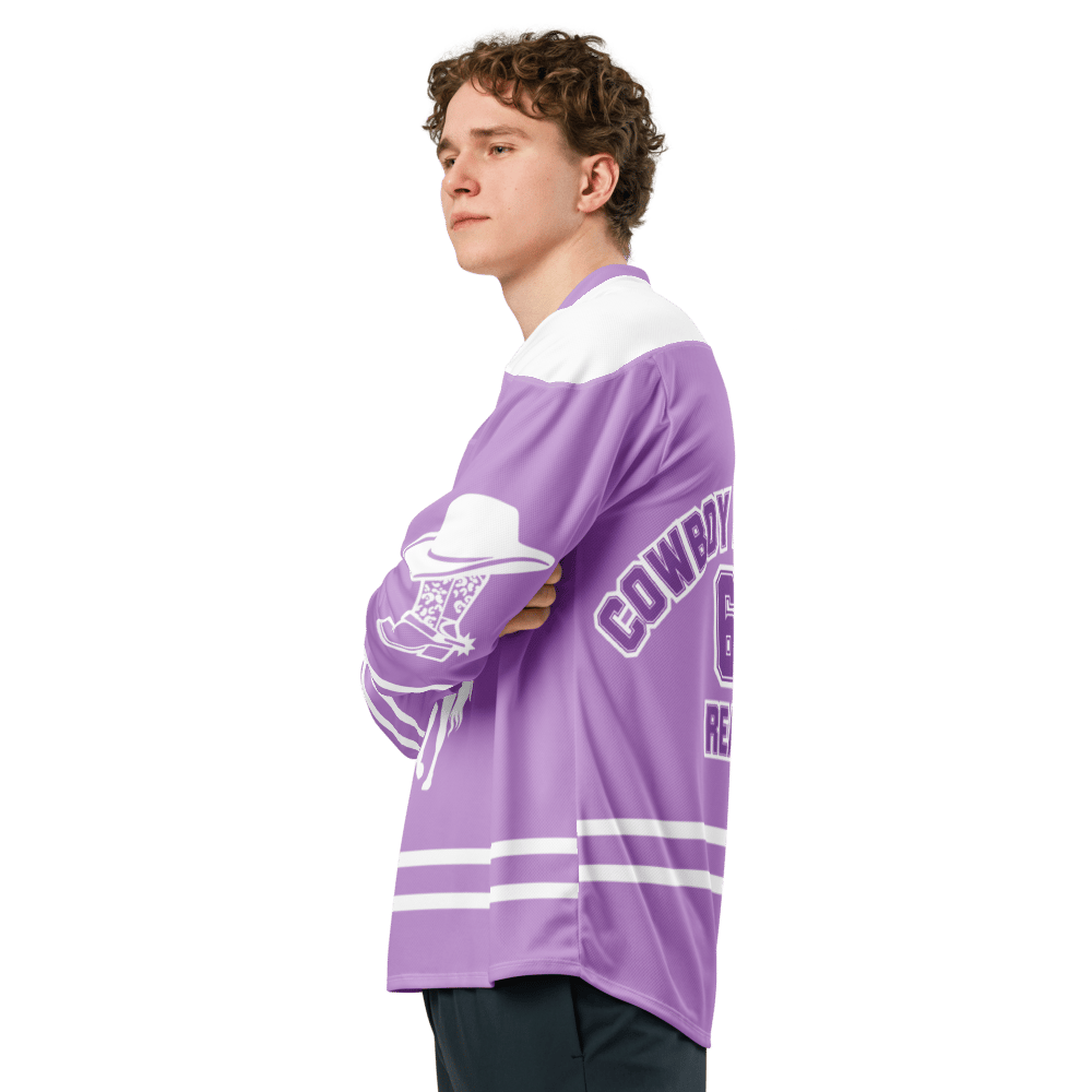Image of Cowboy romance Recycled hockey fan jersey