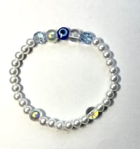 Image 5 of Handmade Evil Eye & Pearl Bracelet 