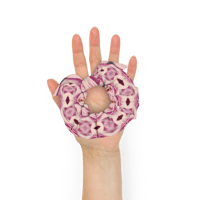 Image 5 of St. Louis Water Lily Hair Scrunchie - Pink and Magenta