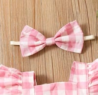 Image 9 of Reese Gingham Playsuit - Pink Elephant / Marigold 