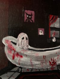 Image 3 of Haunted bathroom original painting