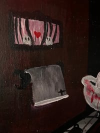 Image 4 of Haunted bathroom original painting