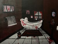Image 1 of Haunted bathroom original painting