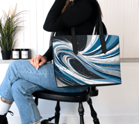 Image 3 of Vegan Leather Tote Bag - Winter Winds