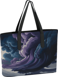 Image 2 of Vegan Leather Tote Bag - Cloudy days