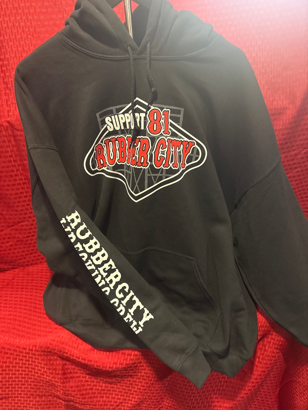 Black Rubber City Hoodie