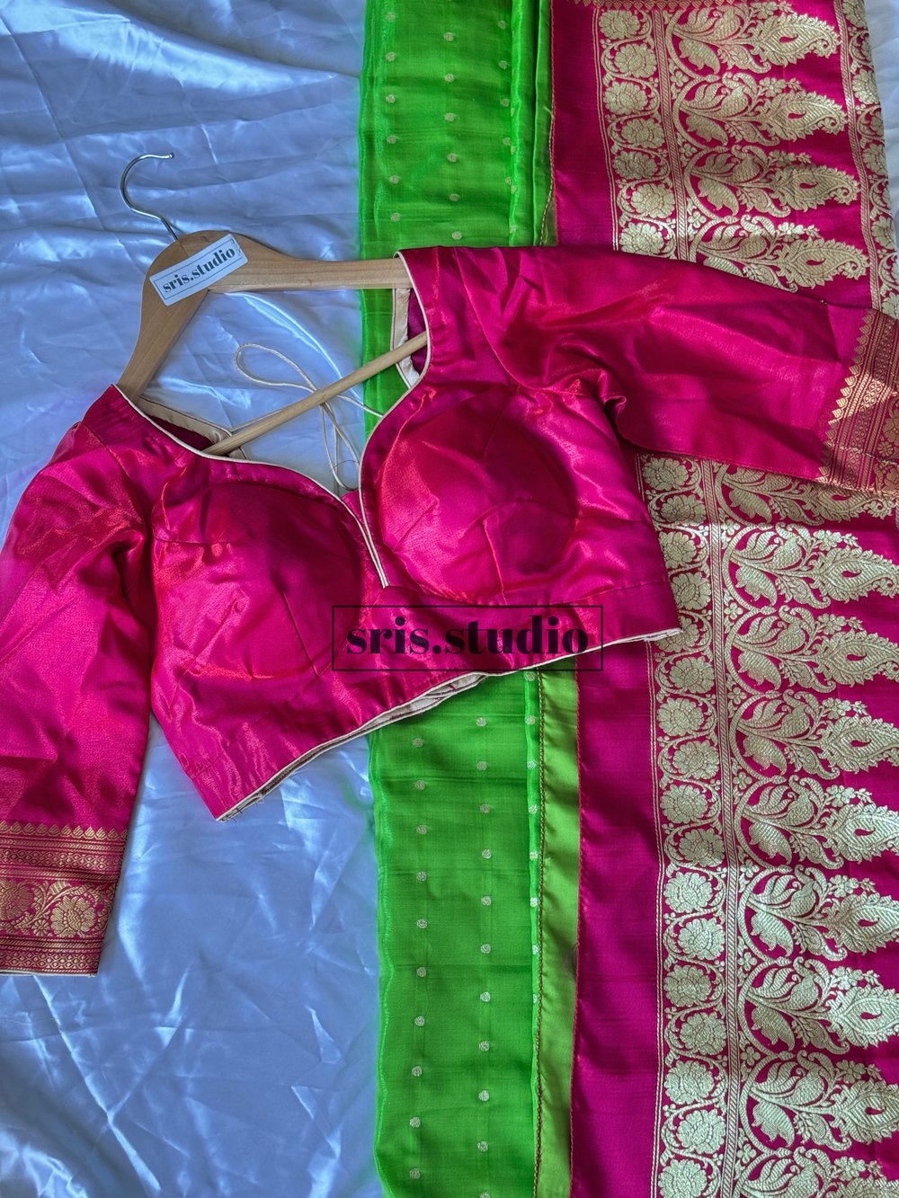 Image of Dola silk three piece set saari 