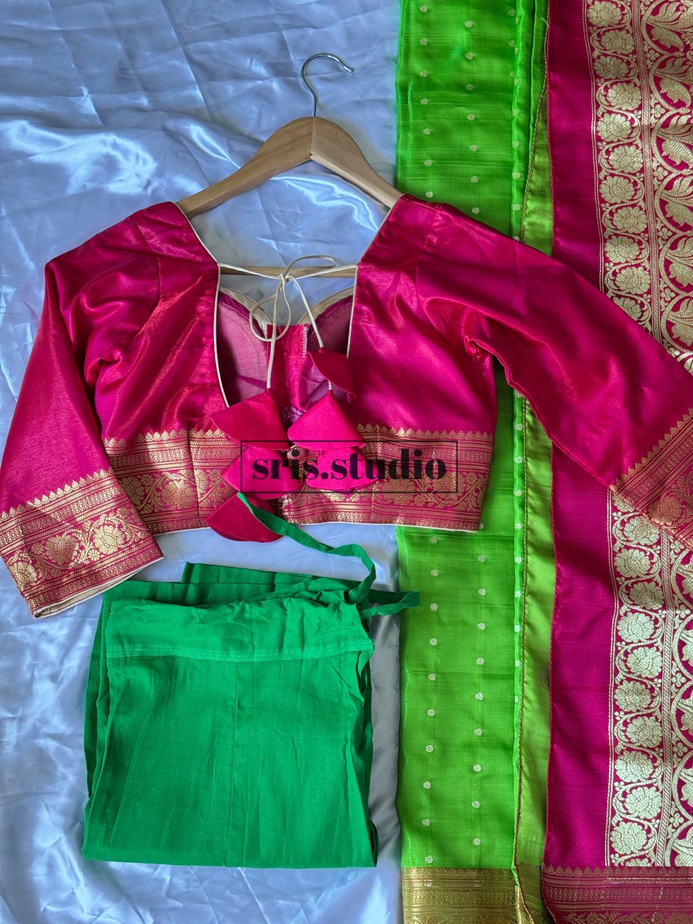 Image of Dola silk three piece set saari 