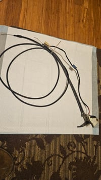 Image 1 of 240z (late 71) 72-73 Choke cable and lever mechanism with choke light switch