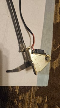 Image 2 of 240z (late 71) 72-73 Choke cable and lever mechanism with choke light switch