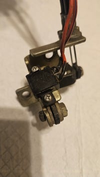 Image 4 of 240z (late 71) 72-73 Choke cable and lever mechanism with choke light switch