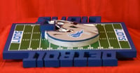Image 6 of Detroit Lions Hand Crafted NFL 3D Wooden Team Helmet Wall Décor Hanging Artwork. 