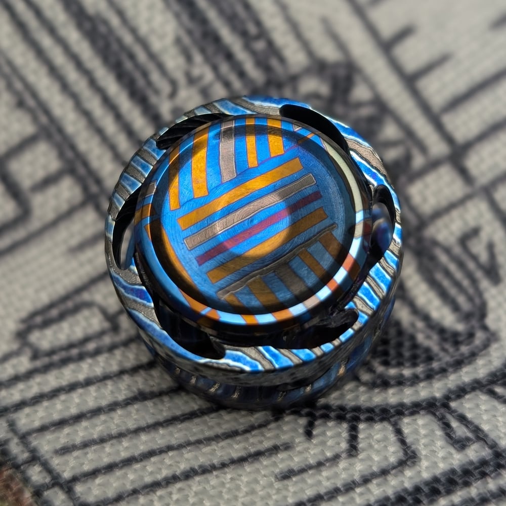 Spinning-Button Vortex 3.0 in Full Zircuti (BasketWeave Polished)