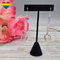 Image 1 of Transgender Moon Earrings