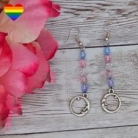 Image 3 of Transgender Moon Earrings