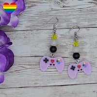Image 3 of Nonbinary Game Controller Earrings 