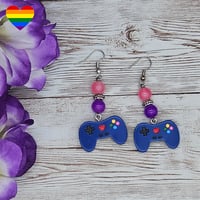 Image 3 of Bisexual Game Controller Earrings 