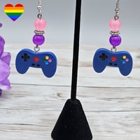 Image 2 of Bisexual Game Controller Earrings 