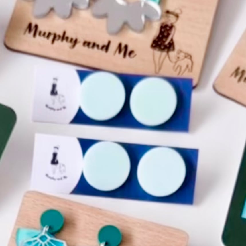 Image of Mint Maxi Spot Studs