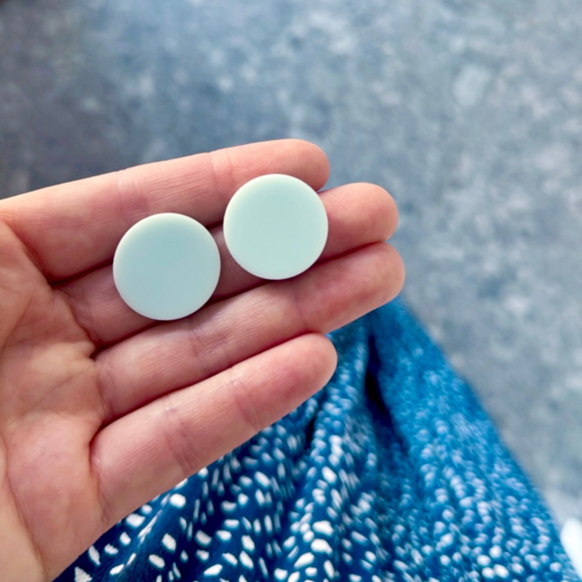 Image of Mint Maxi Spot Studs