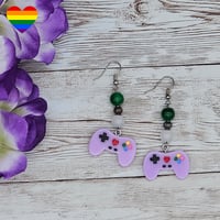 Image 3 of Genderqueer Game Controller Earrings 
