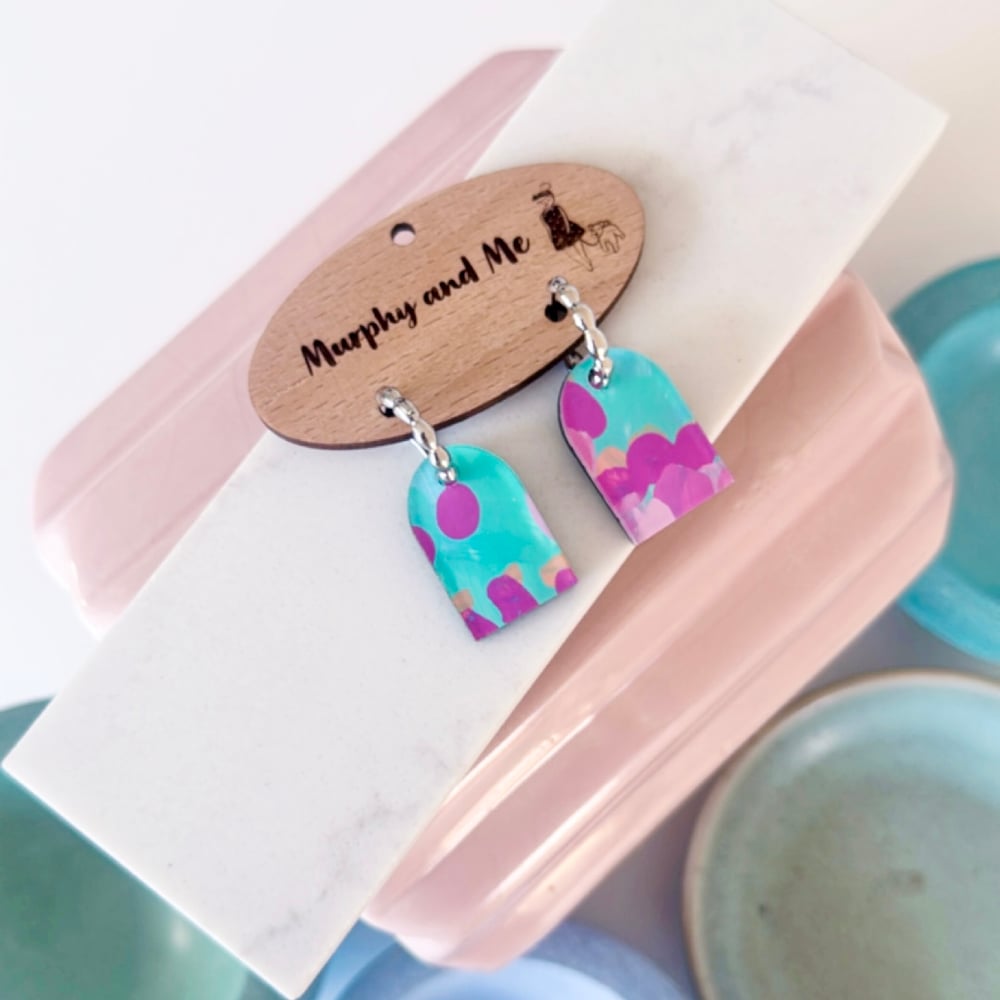 Image of 'Pastel Autumn' Arch Hoop Dangles