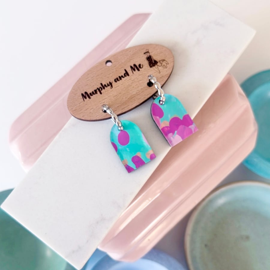 Image of 'Pastel Autumn' Arch Hoop Dangles