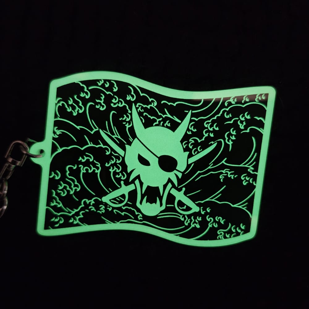 Pirate Flag Glow in the Dark Acrylic Charm - Pre-Order