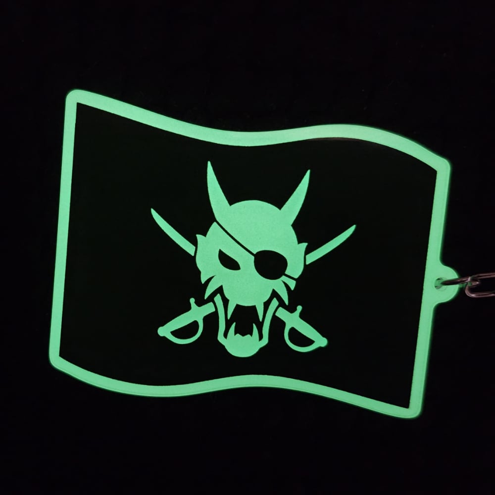 Pirate Flag Glow in the Dark Acrylic Charm - Pre-Order