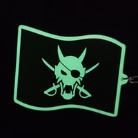 Image 5 of Pirate Flag Glow in the Dark Acrylic Charm - Pre-Order (Closed)
