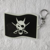 Image 3 of Pirate Flag Glow in the Dark Acrylic Charm - Pre-Order (Closed)