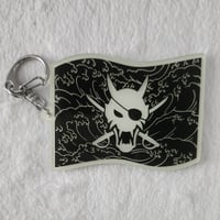 Image 2 of Pirate Flag Glow in the Dark Acrylic Charm - Pre-Order (Closed)