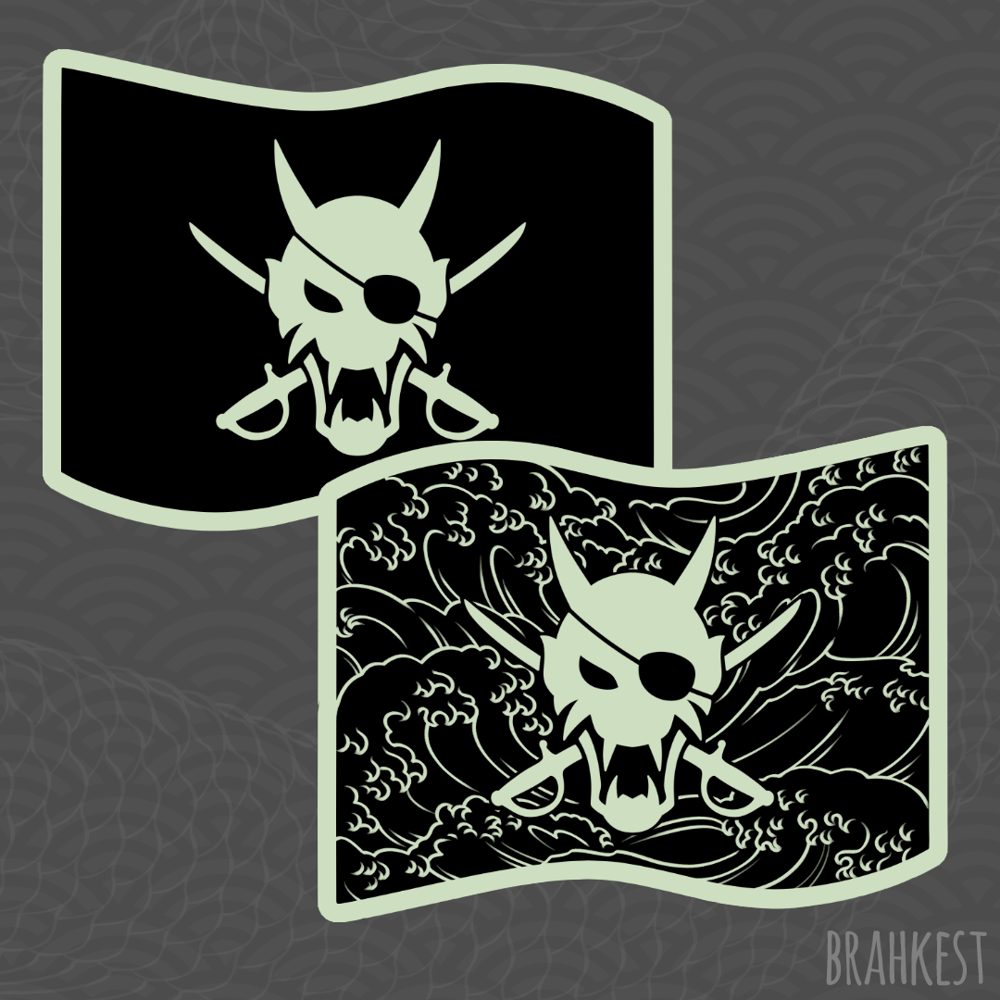 Pirate Flag Glow in the Dark Acrylic Charm - Pre-Order