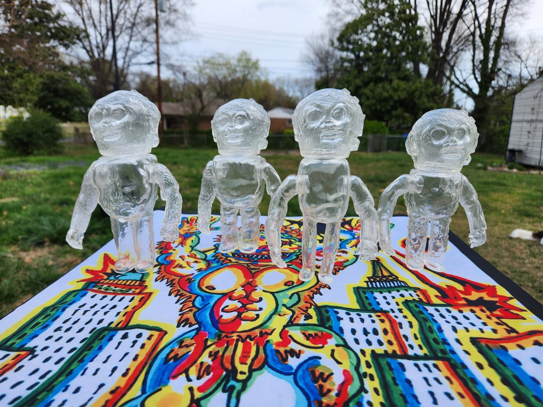 Image of "YAWP THE INEPT" clear vinyl micro-run and Clear Heads