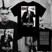 Image of CHAOS UK 1994 Tour t-shirt (reprint) + N.O.T.A t-shirt