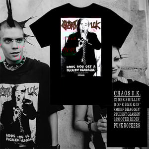 Image of CHAOS UK 1994 Tour t-shirt (reprint) + N.O.T.A t-shirt