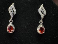 Image 2 of Sparkling Garnet Earrings