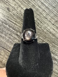 Image 2 of Stunning Silver Sheen Obsidian Ring