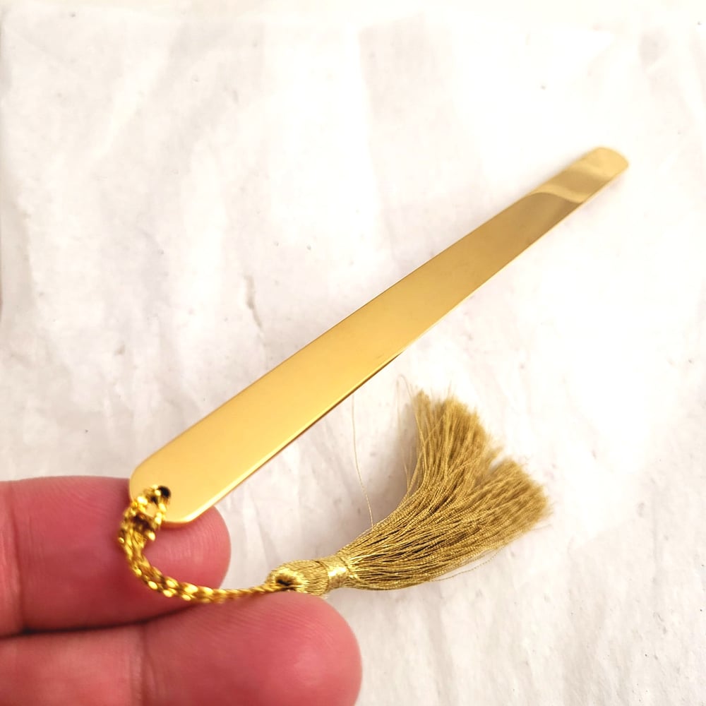 Image of Custom Song Code Engraved Bookmark. Favorite Music Song Playlist Code Bookmark