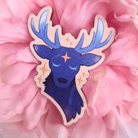 Image 1 of Celestial Deer | Wooden Pin