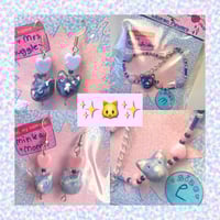 Image 1 of ✶ ☾ ✶ ceramic jewelery CATS // keramikschmuck KATZEN ✶ ☽ ✶
