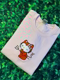 Image 2 of Devil Cat Embroidered Sweatshirt