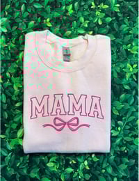 Image 2 of Mama Bow Embroidered Sweatshirt