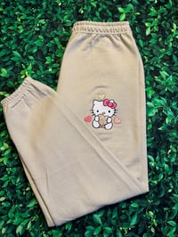 Image 1 of Concha Cat Embroidered Sweatpants