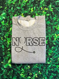 Image 1 of Nurse Stethoscope Embroidered Sweatshirt