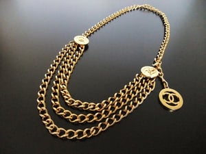 Image of Chanel Vintage CC Triple Chain Necklace