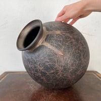 Image 1 of gold drip sgraffito vase