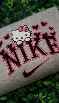 Image 2 of Glitter-Hearts Embroidered Sweatshirt