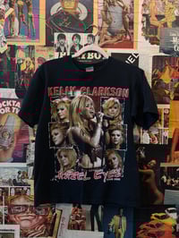 Image 1 of Y2K Kelly Clarkson “Hazel Eyes” 2005 Tour Black Cotton Shortsleeve Tee